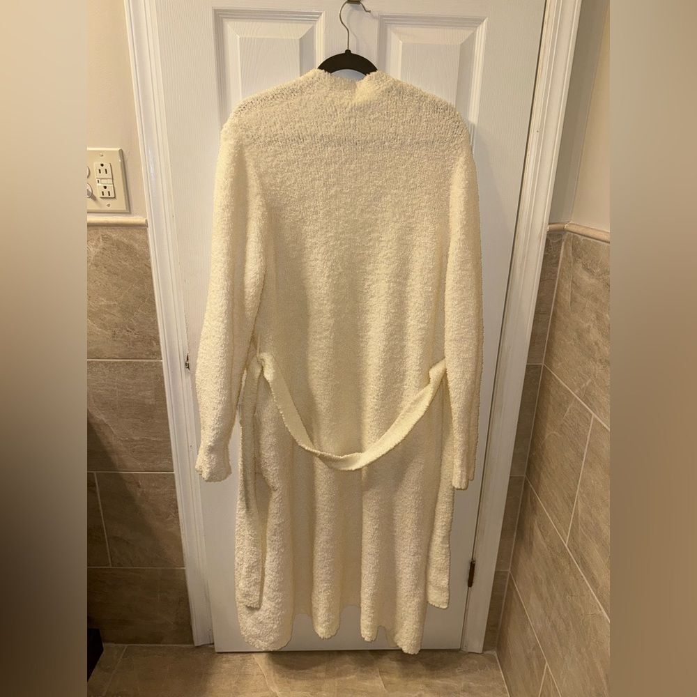 SKIMS Cozy Plush Cream Long Cardigan Robe - Picture 4 of 5